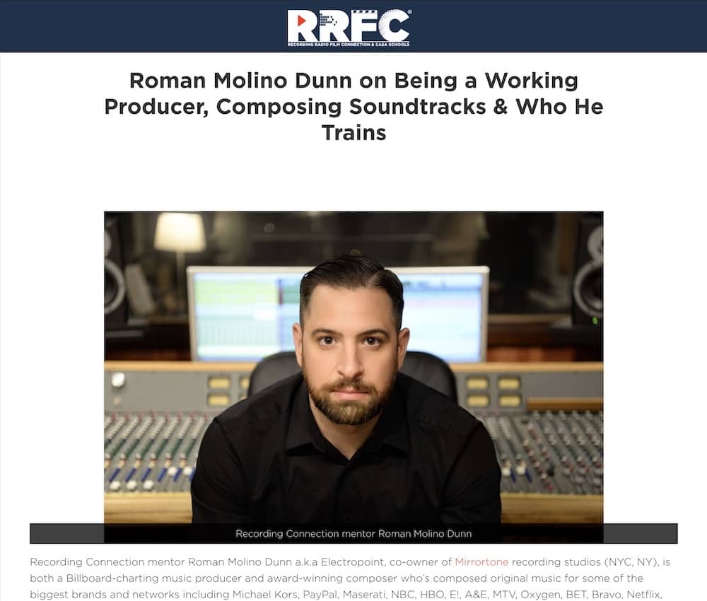 Roman Molino Dunn Interview on the Recording Connection